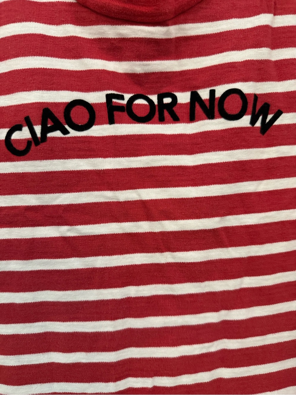 Madewell Red & White Striped with 'Ciao For Now' - Picture 2 of 3